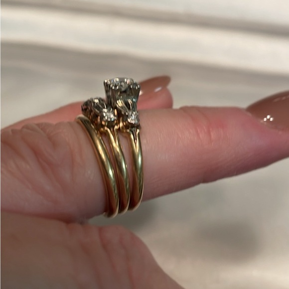 Vintage diamond wedding set - Picture 4 of 10